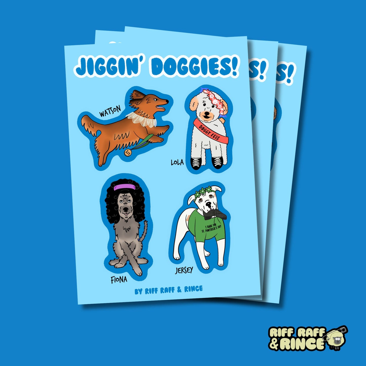 Jiggin' Doggies Sticker Sheet