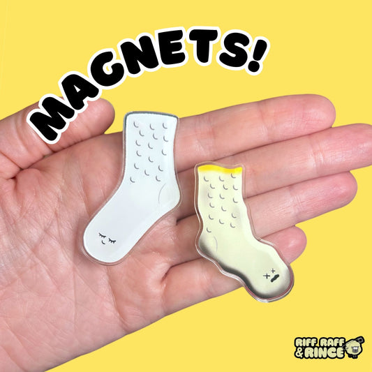 Happy/Sad Poodle Sock Magnet Set