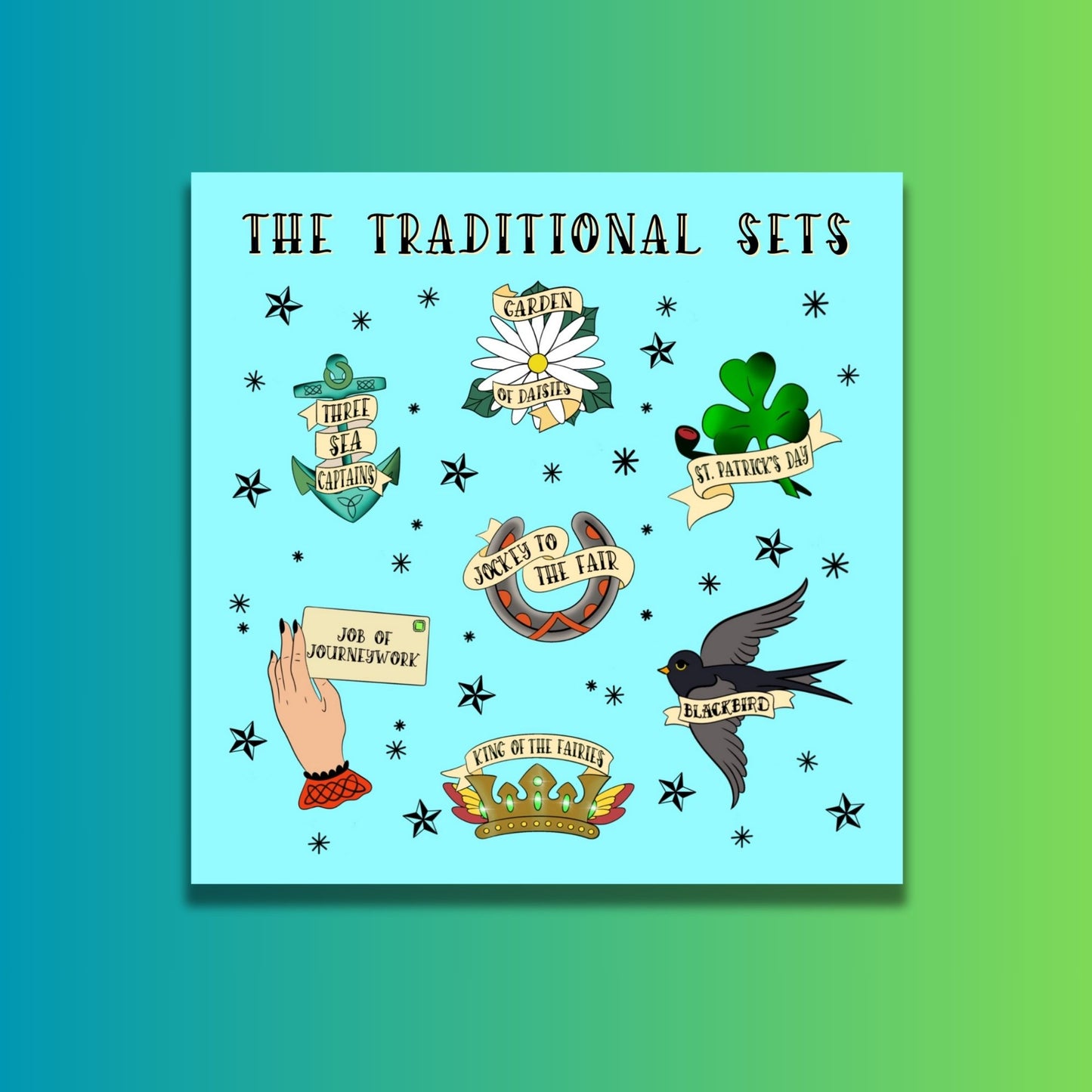 PREORDER! Traditional Set Tattoo Style Art Print
