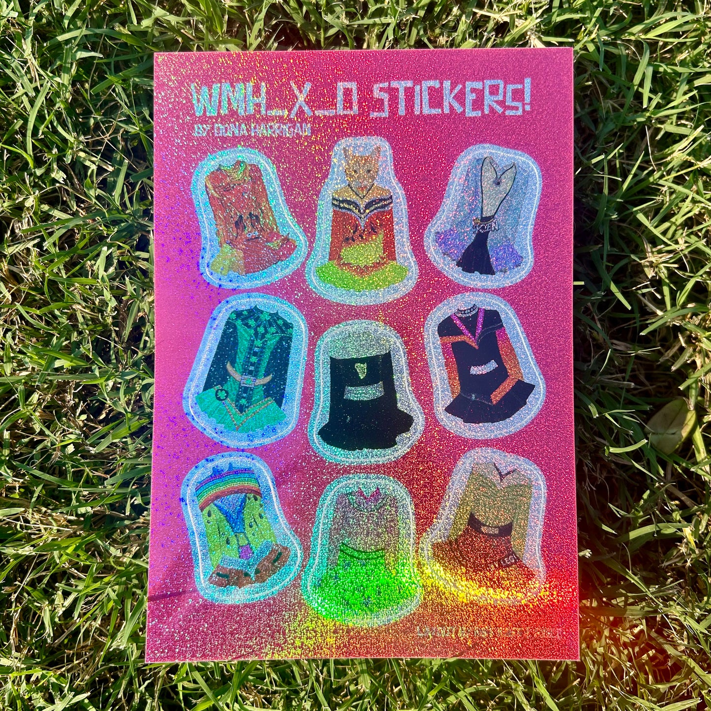wmh_x_0 Glitter Sticker Sheet by Oona Harrigan