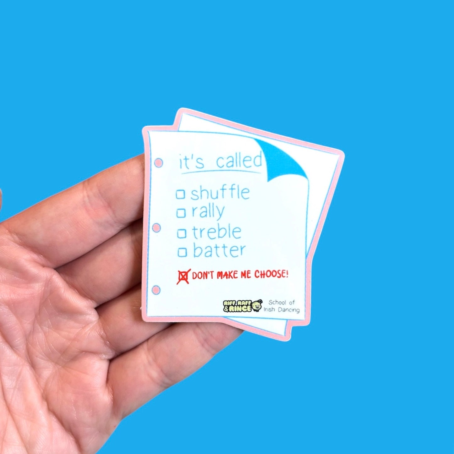 Shuffle or Rally or Treble or Batter? Sticker