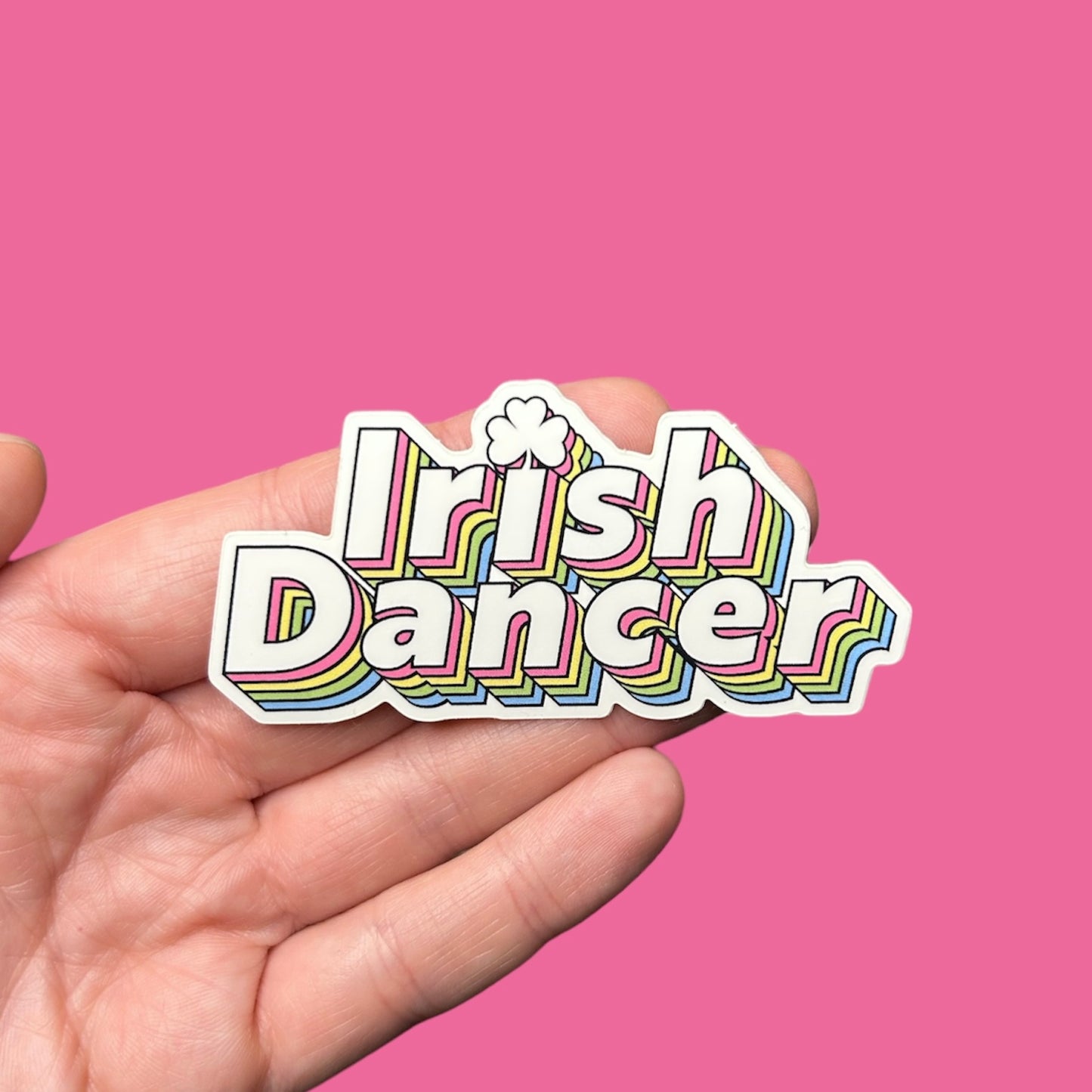 Irish Dancer Funky Retro Text Sticker