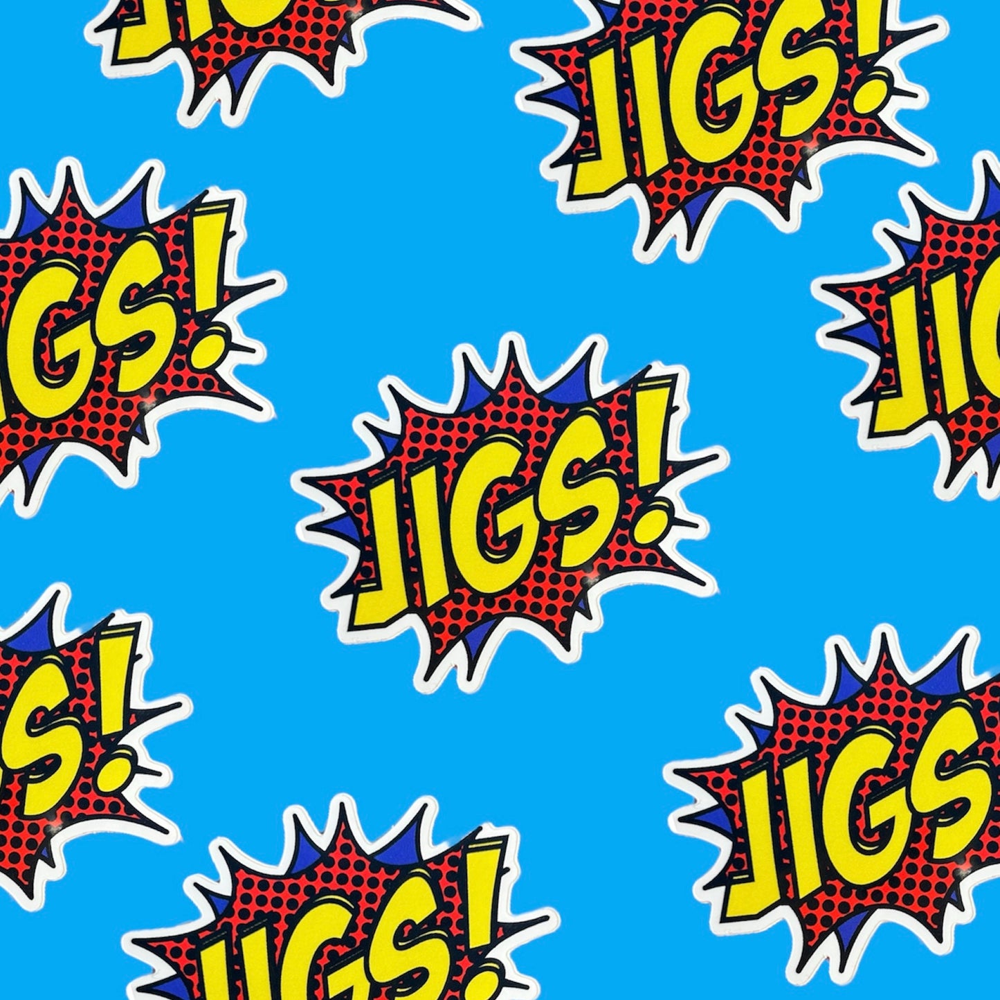 Jigs! Comics Text Sticker
