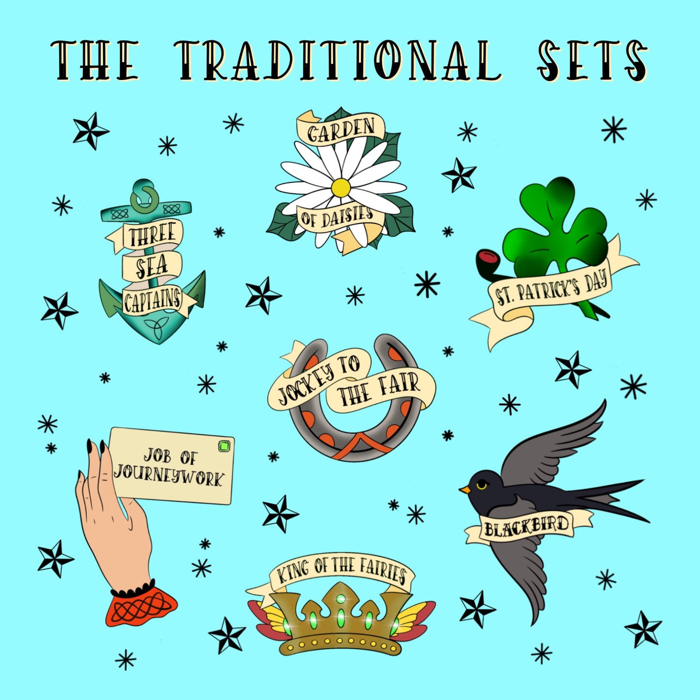 PREORDER! Traditional Set Tattoo Style Art Print