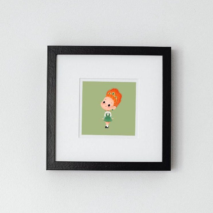 Lil Redhead Irish Dancer Art Print by Amanda Conrad