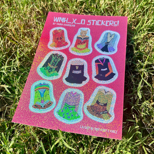 wmh_x_0 Glitter Sticker Sheet by Oona Harrigan