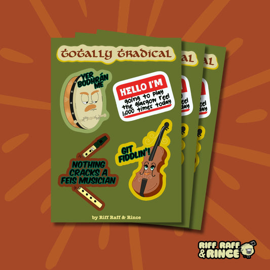 Totally Tradical Feis Musician Sticker Sheet