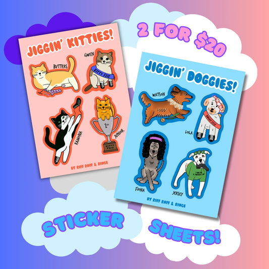 Jiggin’ Pets Sticker Sheet Combo