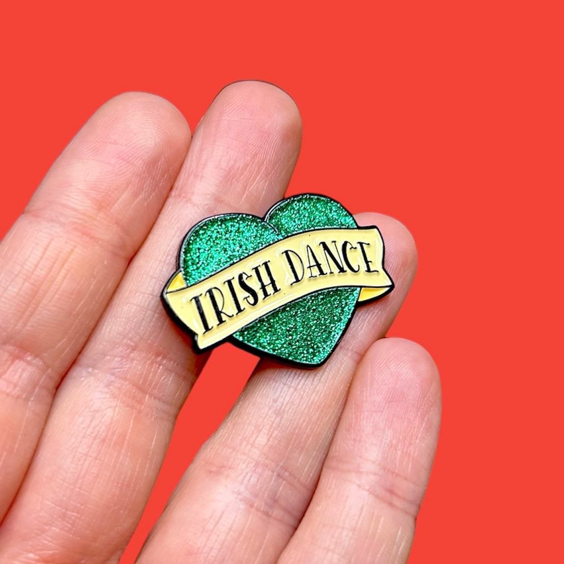 Irish Dance Tattoo Heart Enamel Pin