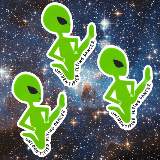 Glow-In-The-Dark Alien Irish Dancer Sticker