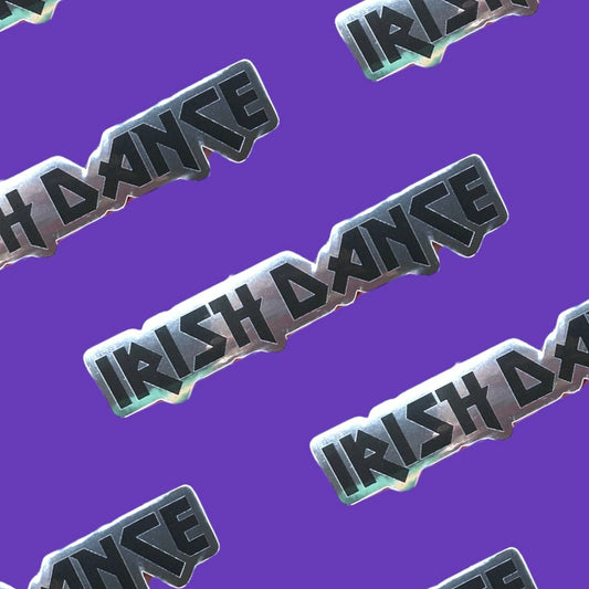 Irish Dance Metal Font Sticker