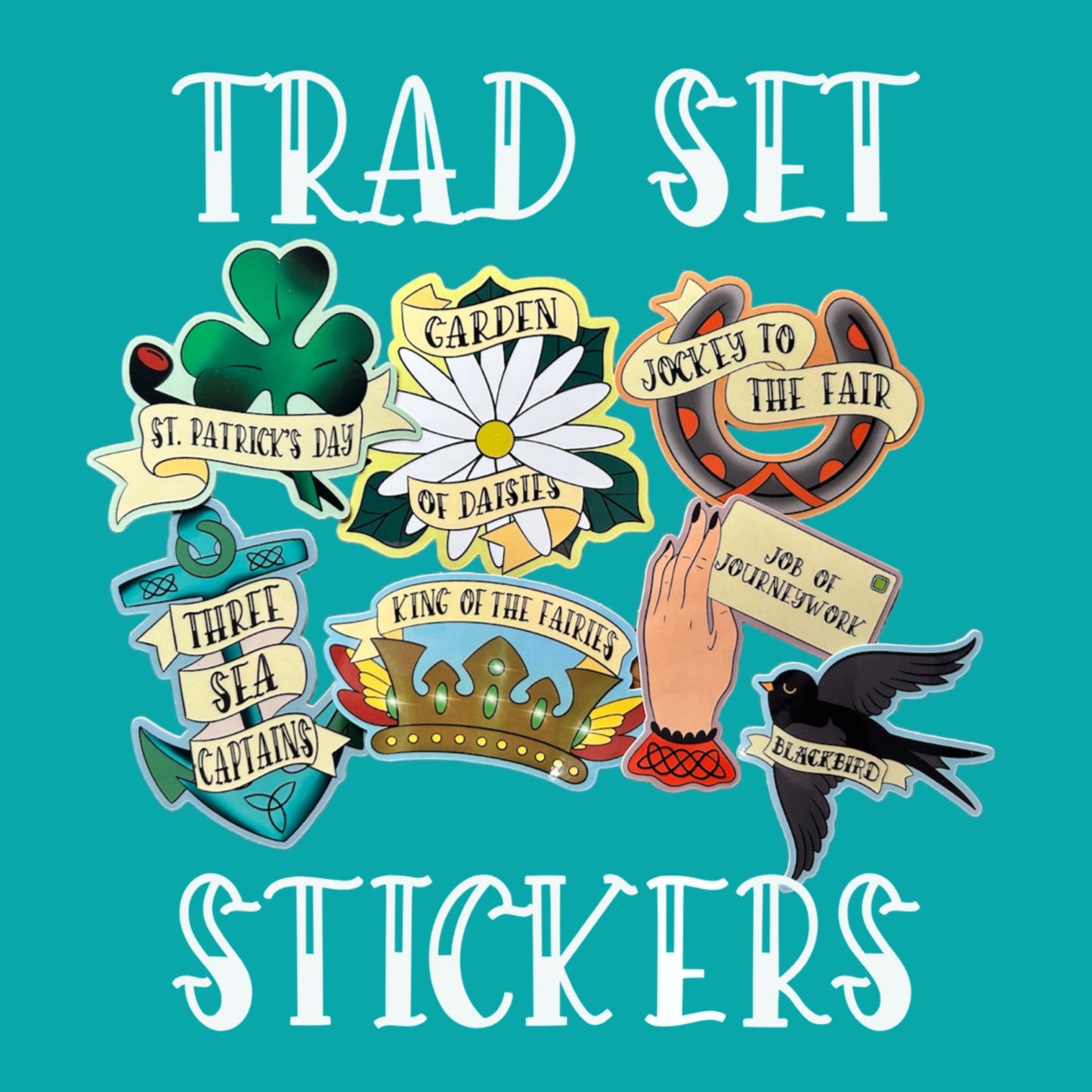 Garden of Daisies Traditional Set Sticker