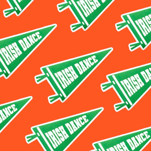 Green Irish Dance Pennant Sticker